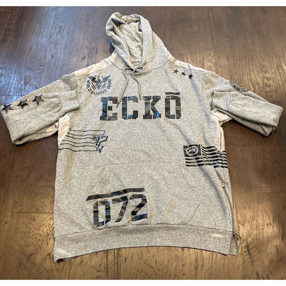 Mens Size M ECKO UNLTD Long Sleeve Pullover Hoodie With Side‎ Zippers